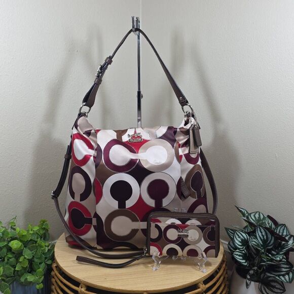 Coach Handbags - Coach Madison Op Art Isabelle Hobo Shoulder Bag | Matching Wallet